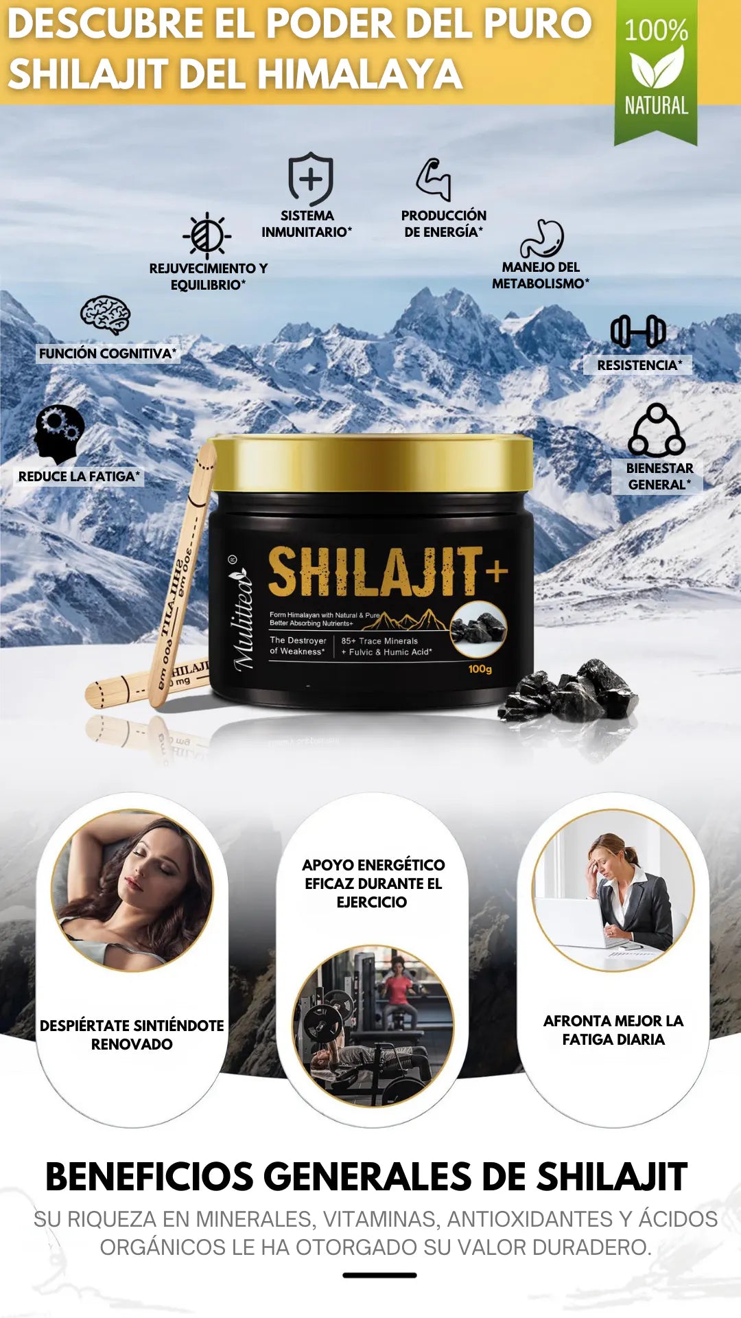 SHILAJIT energia del Himalaya en su forma más pura